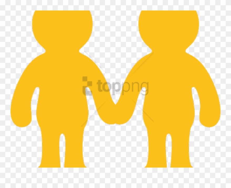 Hand Emoji Clipart Hand Joined - Men And Women Holding Hands - Png Download