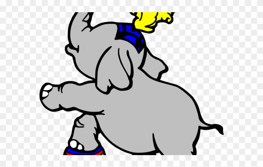 Circus Elephant Clipart - Circus Coloring Pages - Png Download