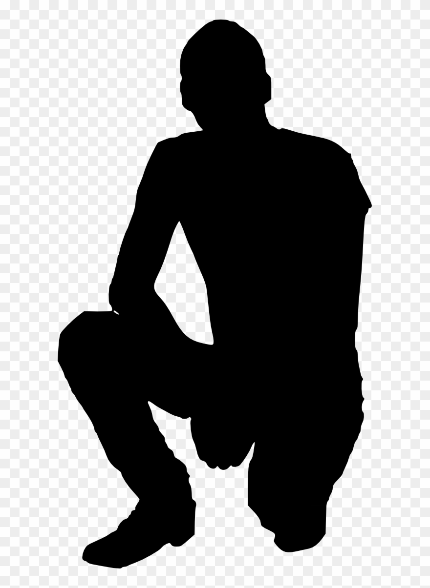 Kneeling Silhouette At Getdrawings Com Free For Personal - Silhouette Of A Kneeling Man Clipart