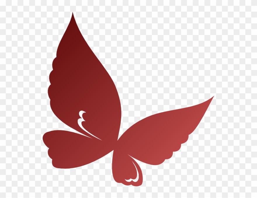 Butterflies Clipart Maroon - Cute Butterfly Clipart Png Transparent Png