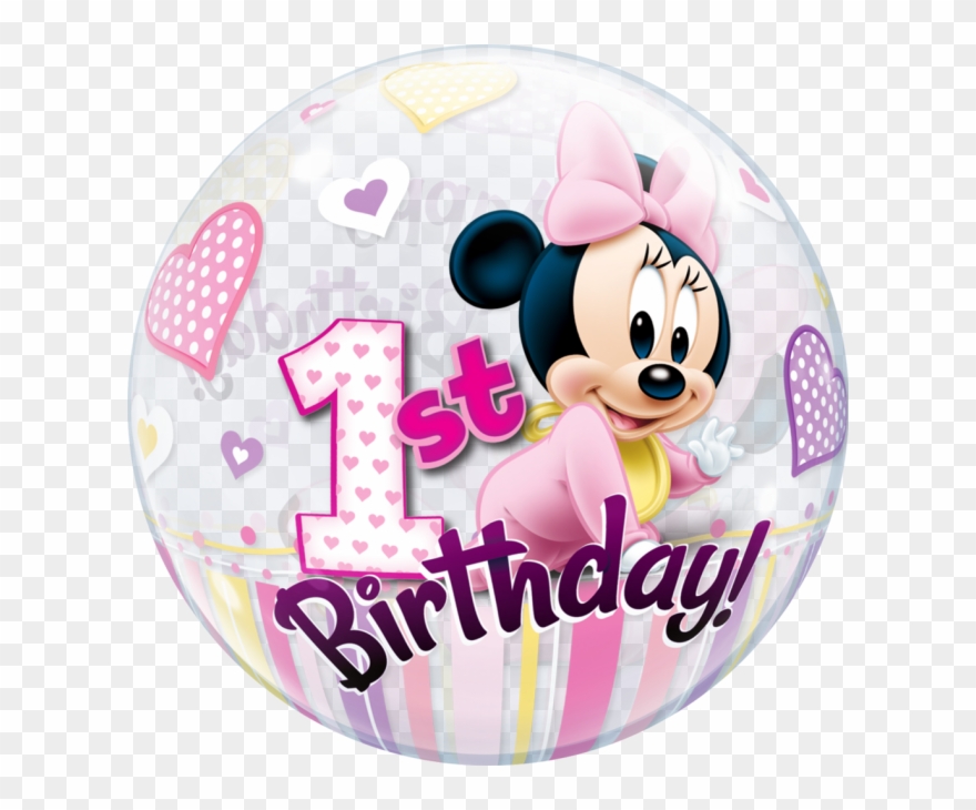 Disney Minnie Mouse 1st Birthday Bubble Balloon Bubble - Minnie Mouse 1st Birthday Bubble Balloon 22 Clipart