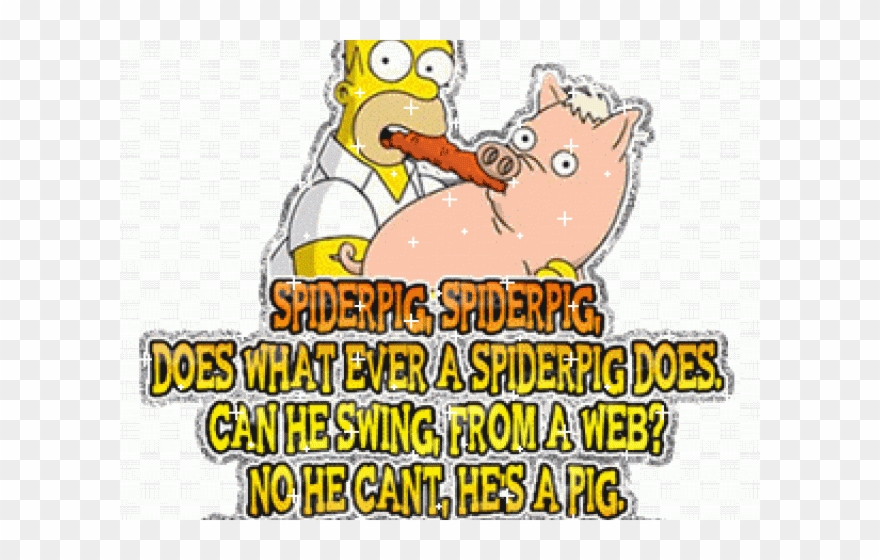 The Simpsons Movie Clipart Pig - Simpsons Movie Spider Pig - Png Download