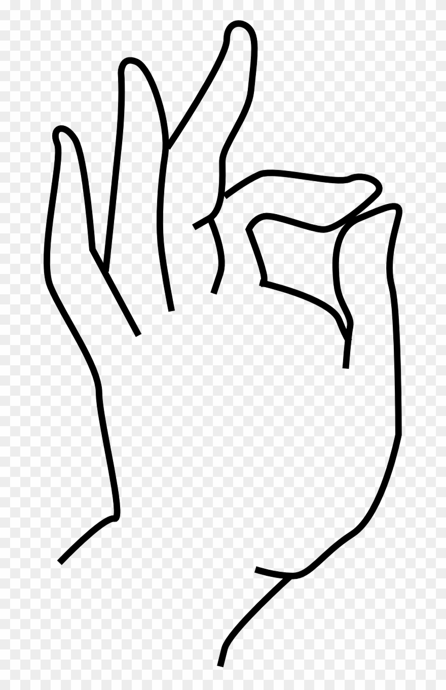 Okay Hand Gesture Fingers Png Image - Lord Buddha Hand Symbol Clipart