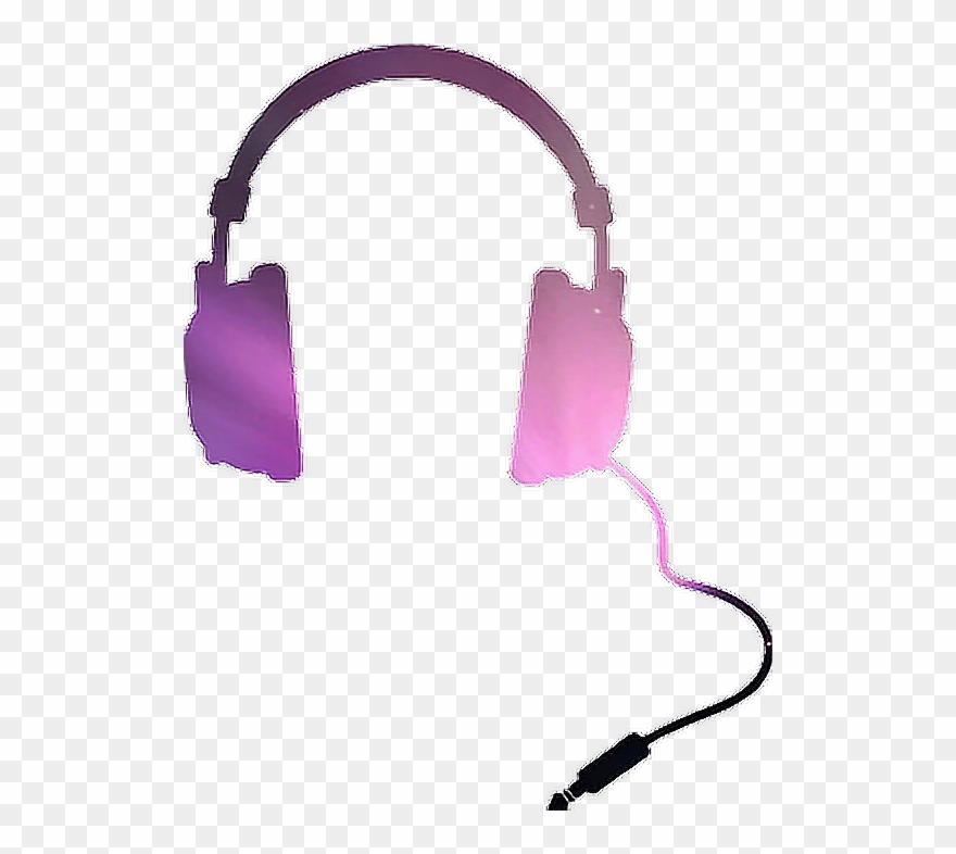Headphones Galaxy Pink Violet Sticker Report Abuse - Music Gif Clipart
