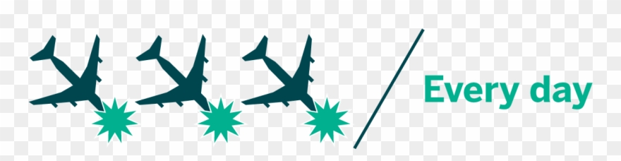 Today Authorities Estimate The Annual Worldwide Death - Airplane Silhouette Clipart
