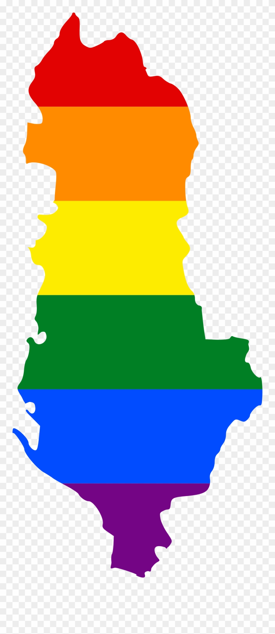 Albanian Flag And Map Clipart