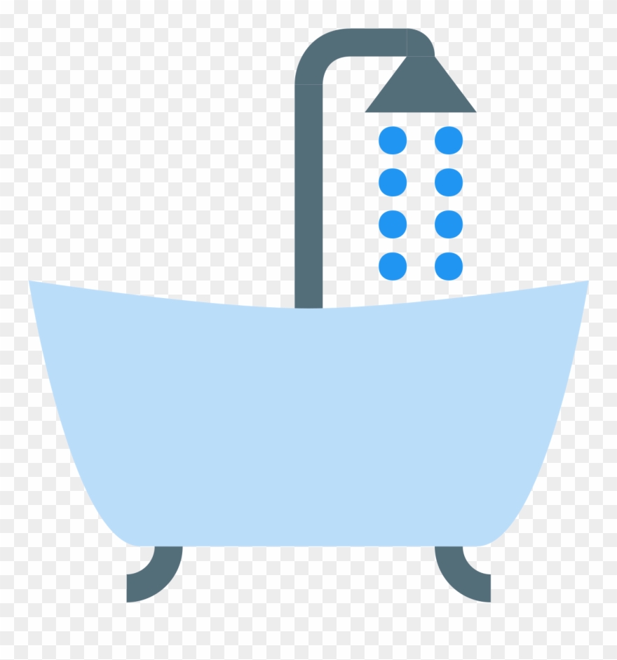 This Icon Is A Picture Of A Shower And Tub - Logo Baignoire Png Clipart