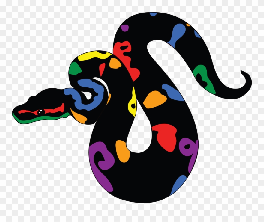 Gay Pride Snake - Pride Parade Clipart