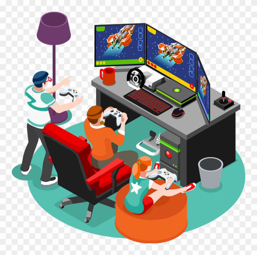 Brazilian, Mexican, Turkish And Argentine Gamers - Video Game Clipart
