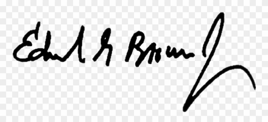 Signature Of California Edmund G - Jerry Brown Clipart