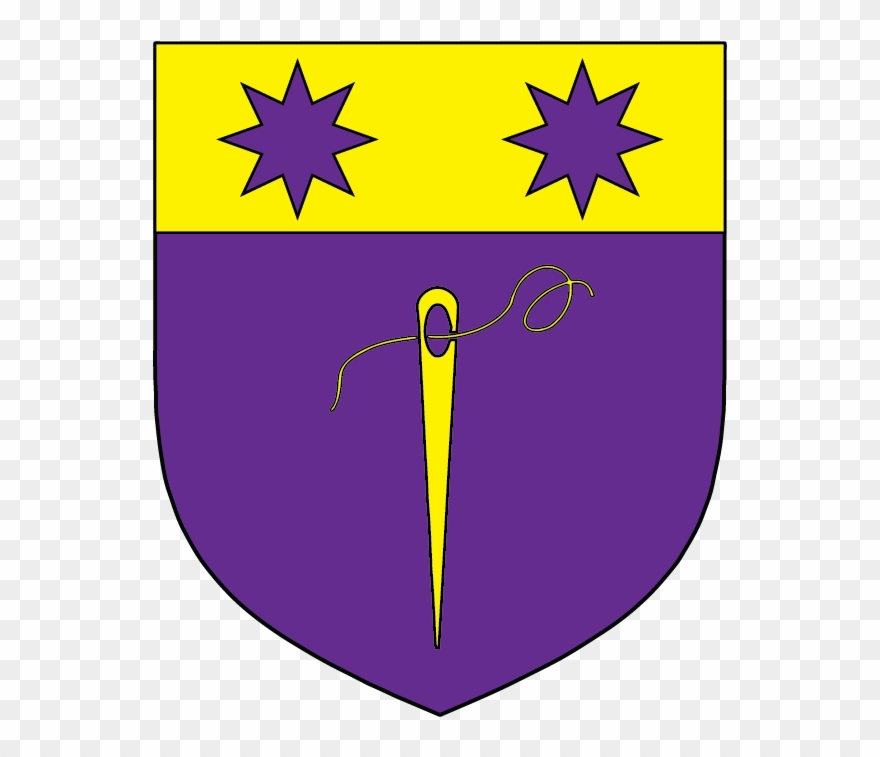 Purpure, A Needle Threaded And On A Chief Or Two Mullets - Быховское Сельское Поселение Герб Clipart