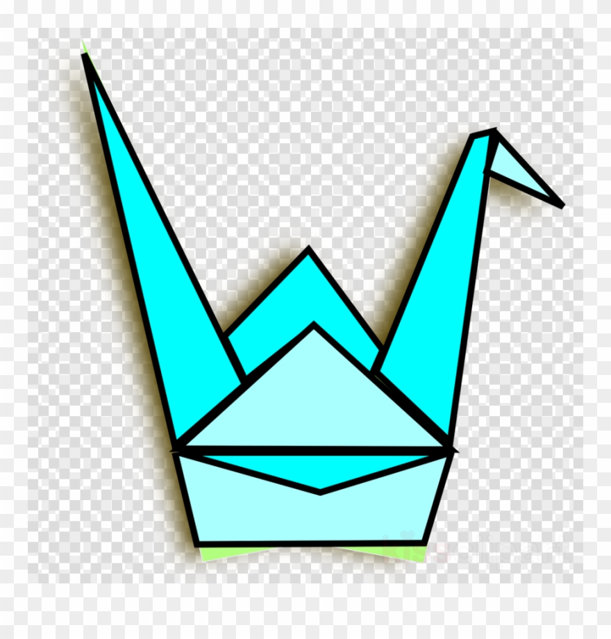 Origami Clipart Crane Paper Clip Art - Masquerade Mask Png Black Transparent Png