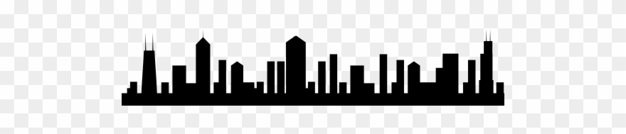 Chicago Skyline Rubber Stamp Clipart