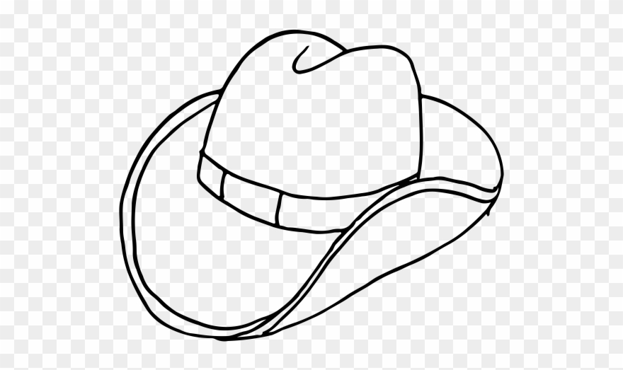 Cowboy Hat Rubber Stamp - Cowboy Hat Clipart