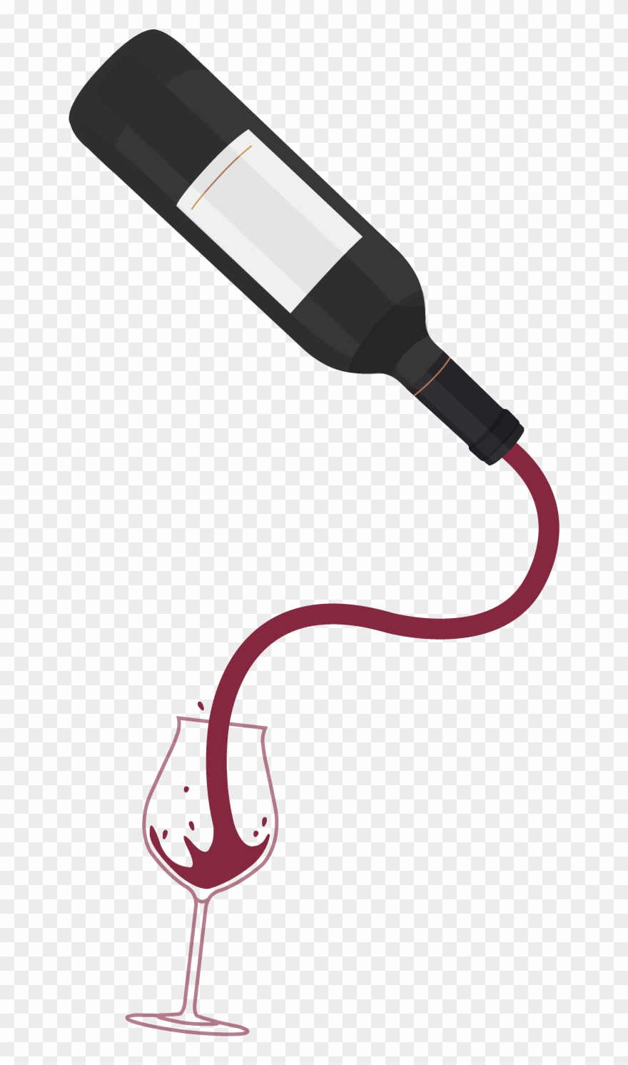 Glassware Guide For Enthusiasts - Pouring Wine Bottle Png Clipart