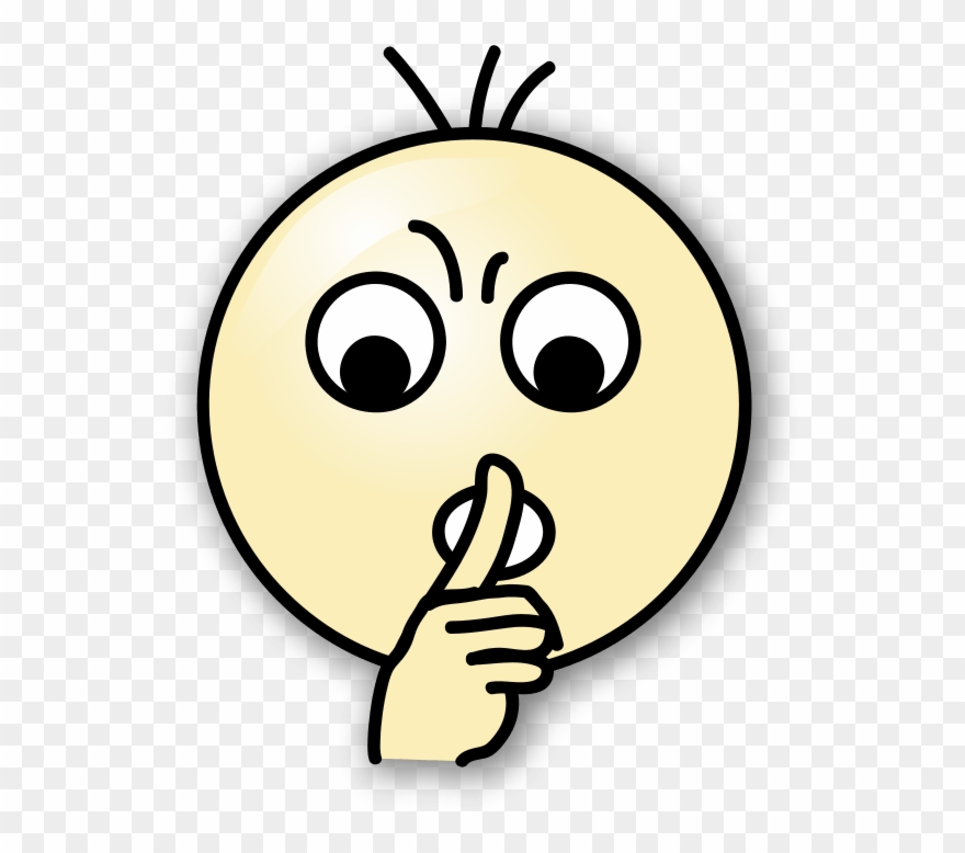 Smilie Clipart - Don T Make Noise - Png Download