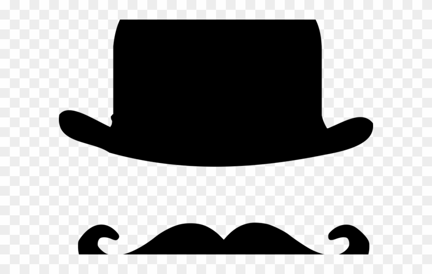 Top Hat Clipart Photo Booth - Moustache - Png Download