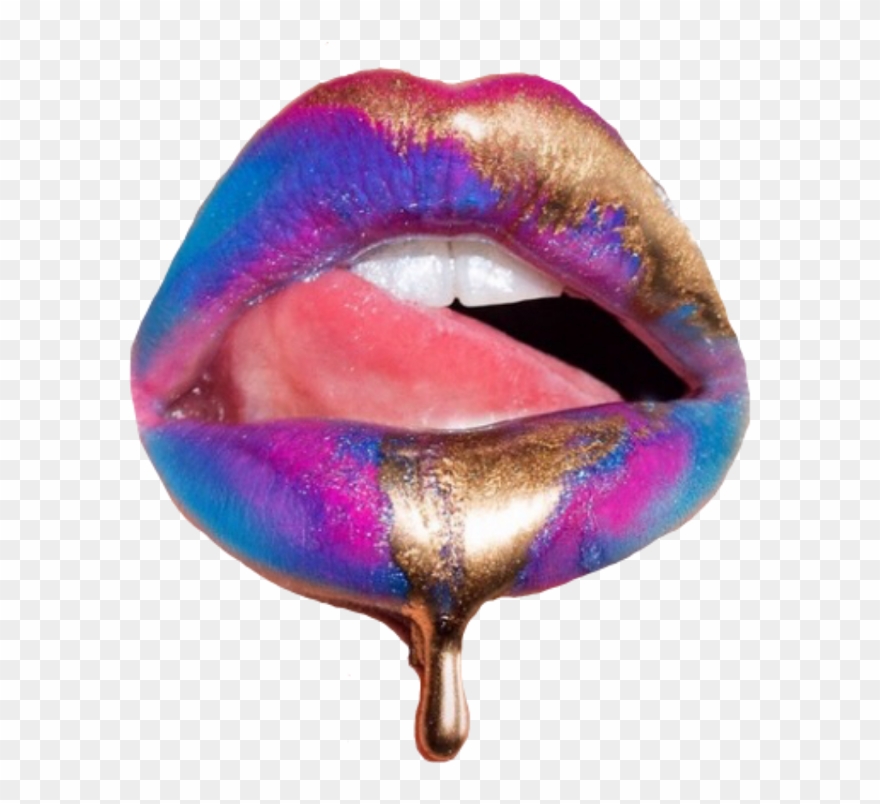 Lips Liplicking Colorful Sticker - Jason Derulo Swalla Feat Nicki Minaj Clipart
