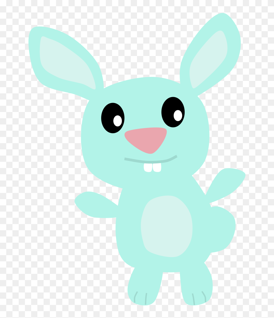 Free Blue Bunny - Clip Art - Png Download