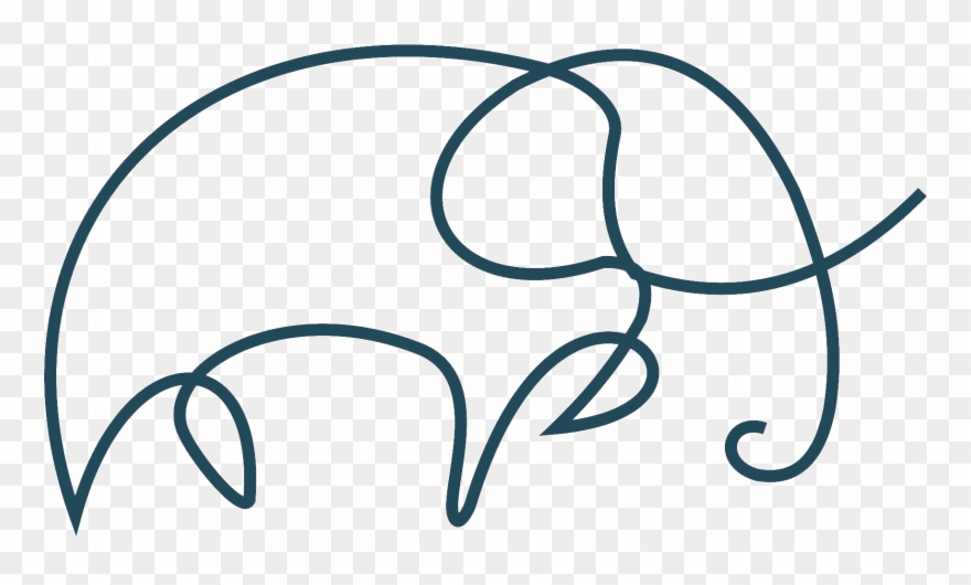 Mobirise Cadena Gest-eng Ltda - One Line Elephant Tattoo Clipart