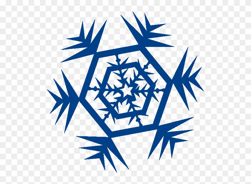 Blue Snowflake Clip Art - Png Download