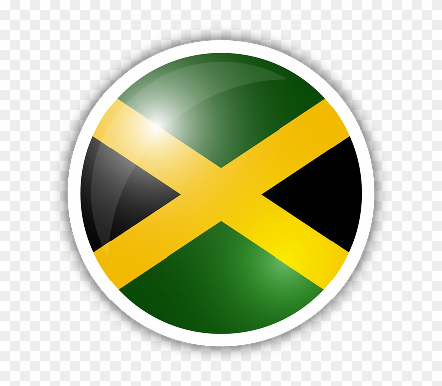 Jamaica Flag Circle Sticker Clipart