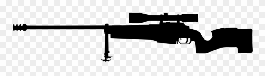 Sniper Rifle Accuracy International Aw50 Air Gun - Silhouette Of A Sniper Rifle Clipart
