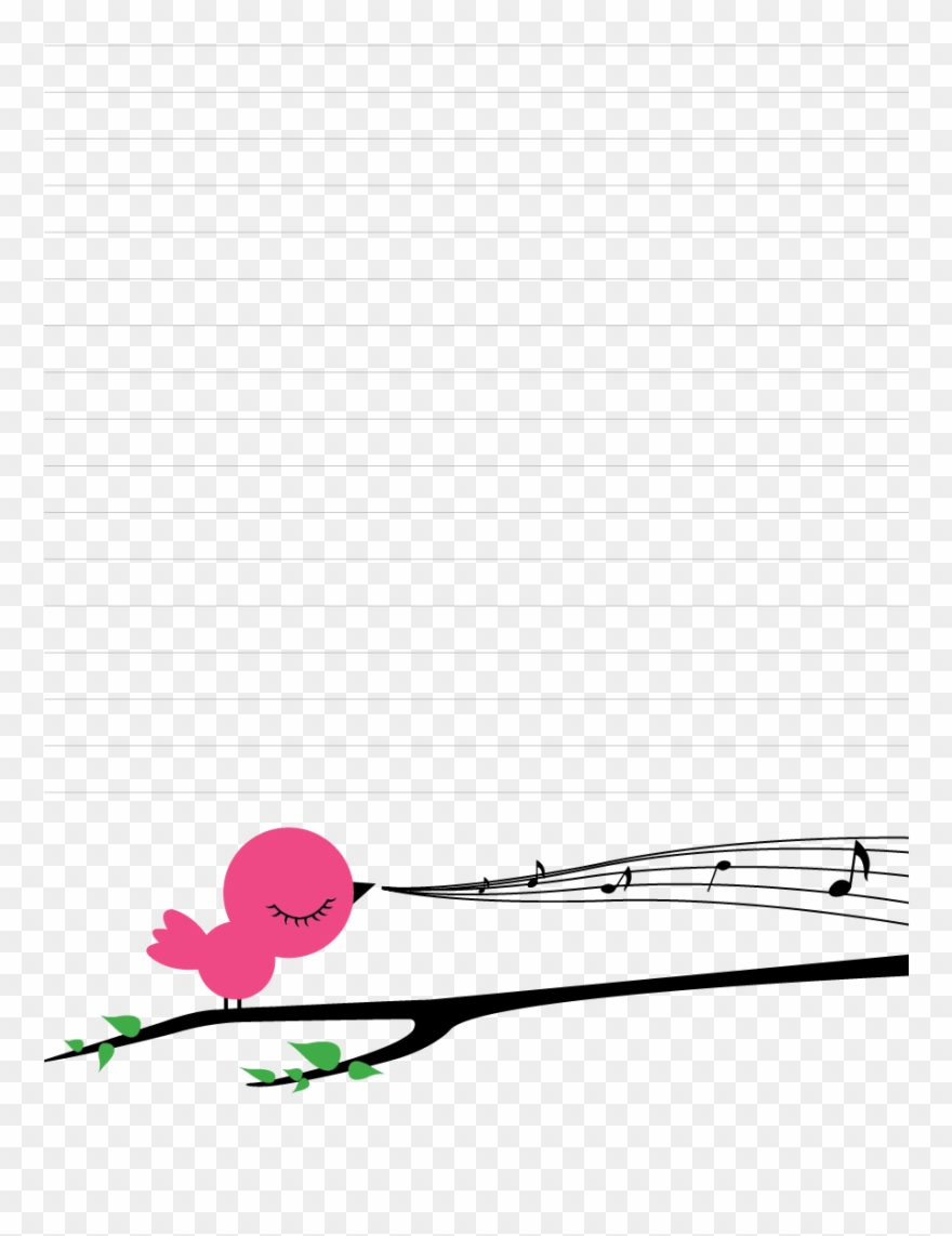 Birds Mixed Design Notepad - Music Clipart