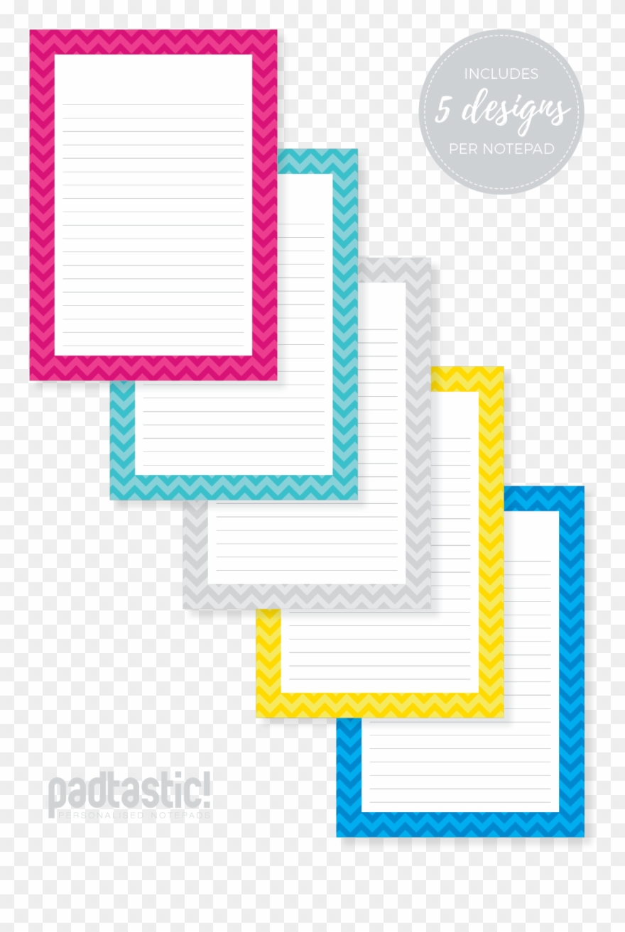 Chevron Mixed Design Notepad - Chevron Corporation Clipart