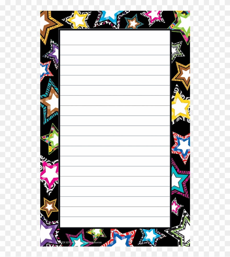 Tcr 5270 Stars 50 Sheet Notepad - Teacher Created Resources 5270 Fancy Stars Notepad Clipart