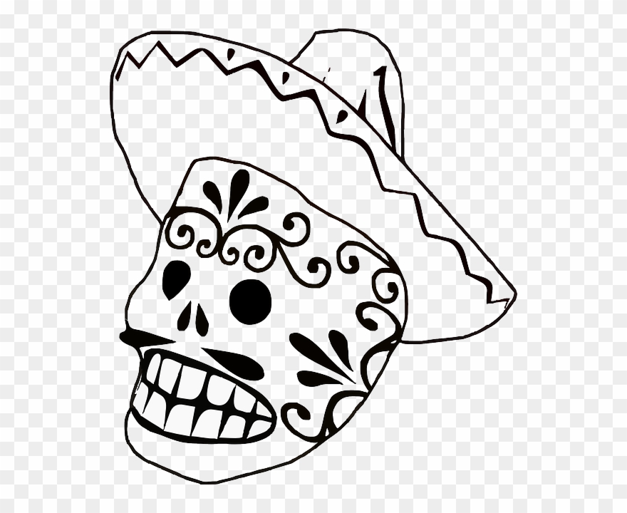 Mask, Mexican, Sombrero, Mustache, Grin - Mexican Clipart - Png Download