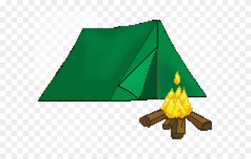 Tent Clipart Campfire - Clipart Of A Tent - Png Download
