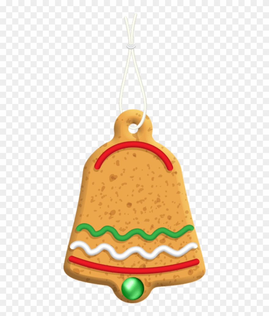 Christmas Gingerbread Bell Png Png - Portable Network Graphics Clipart