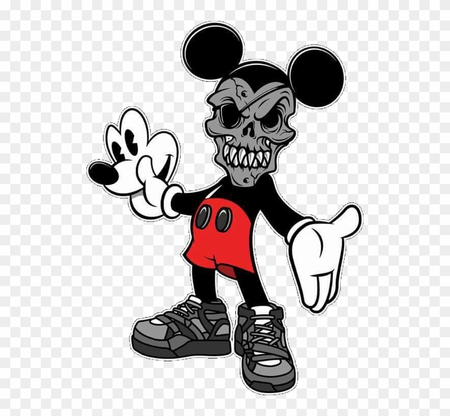 Report Abuse - Camisetas De Caveira Do Mickey Clipart