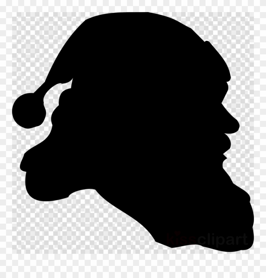 Santa Claus Head Silhouette Clipart