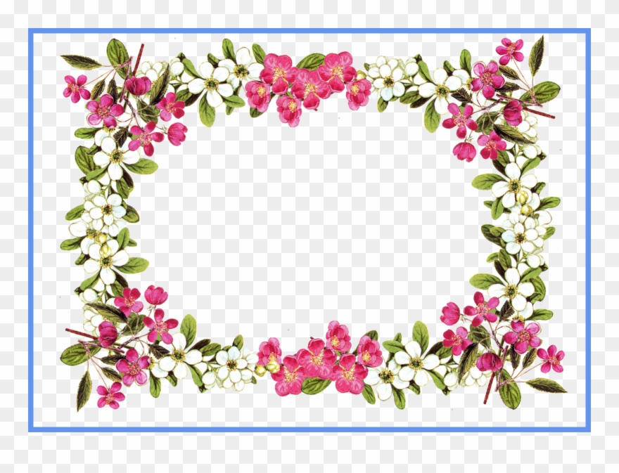 Marvelous Printable Clip Art Borders Digital Flower - Simpatie Boodskappe In Afrikaans - Png Download
