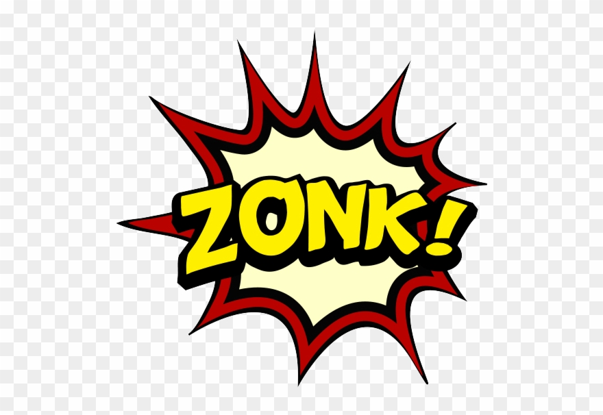 Zonk Cómic Onomatopeya - Colorful Comic Shower Curtain Clipart