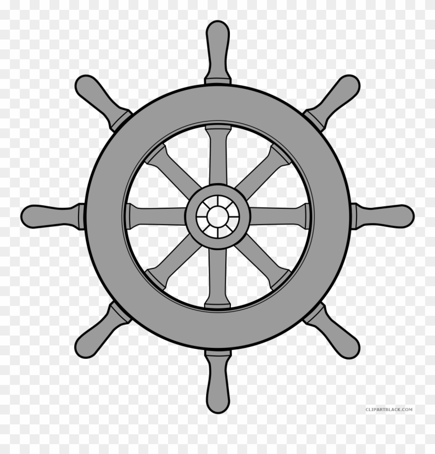 Svg Black And White Download Page Of Clipartblack Com - Boat Steering Wheel Clipart - Png Download