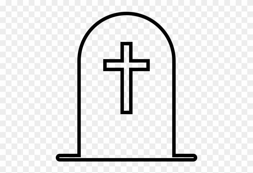 Grave Marker Rubber Stamp - Dibujo De Una Tumba Clipart