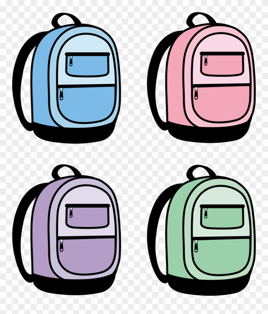 Clipart Backpack Purple Backpack - Back Pack Clip Art - Png Download