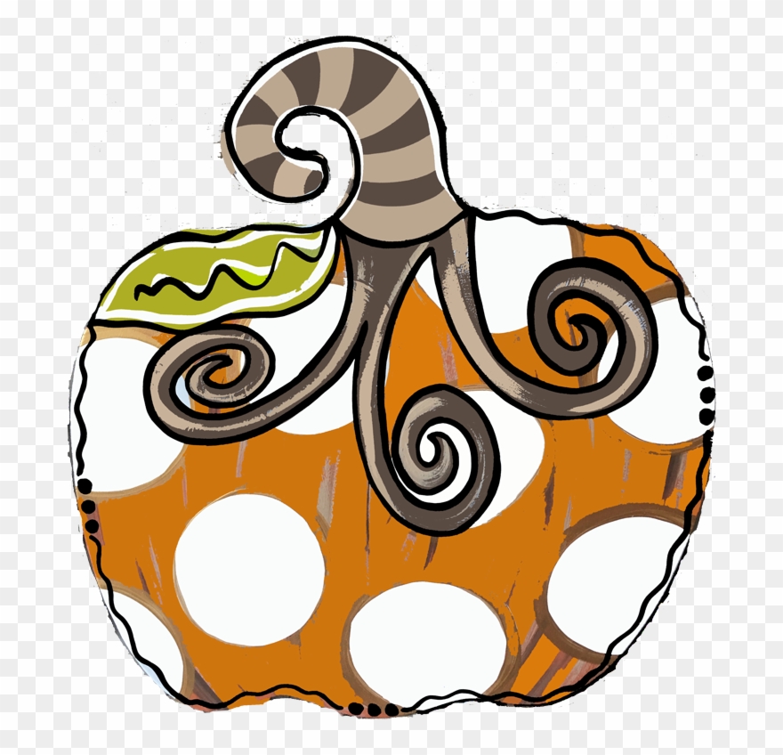 Regular White Dot Pumpkin Clipart