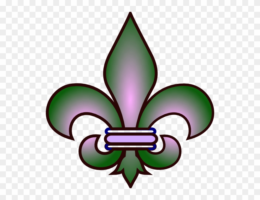 Fleur De Lis Red Blue Clipart