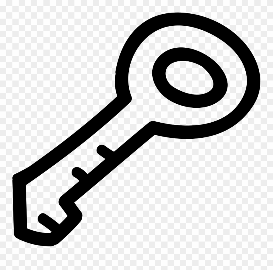 Key Hand Drawn Outline Comments Clipart
