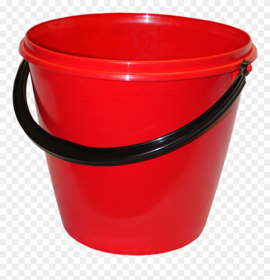 Plastic Clipart Pail - Transparent Background Red Bucket Png