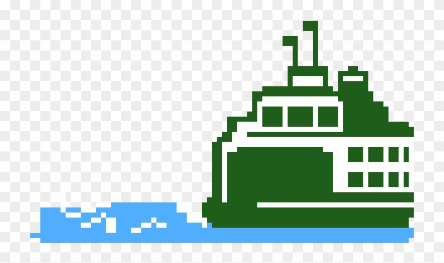 Wine Shop Ferry - Illustration Clipart