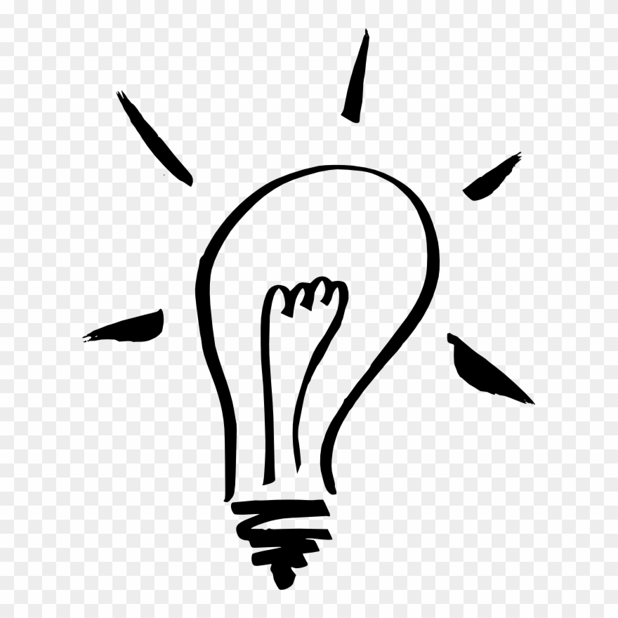 Bulb Drawing Stencil Graphic Royalty Free Download Clipart