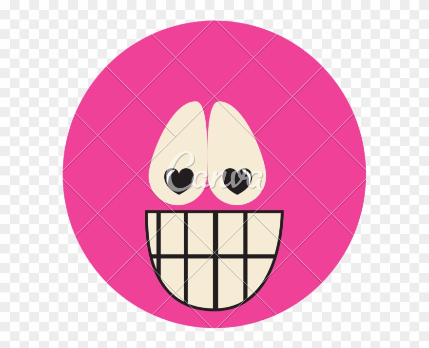 Emoticon In Love Icons By Canva - Emoticon Clipart