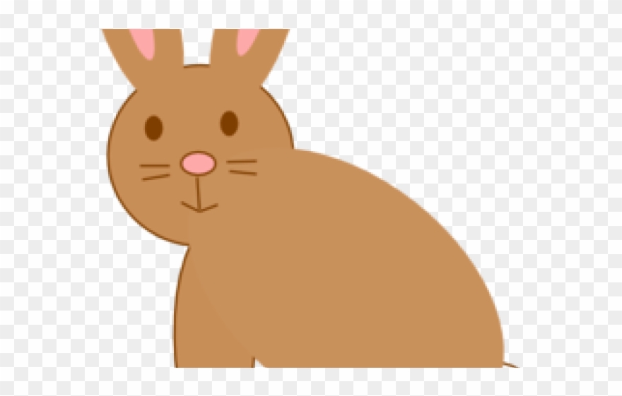 Brown Clipart Rabit - Domestic Rabbit - Png Download