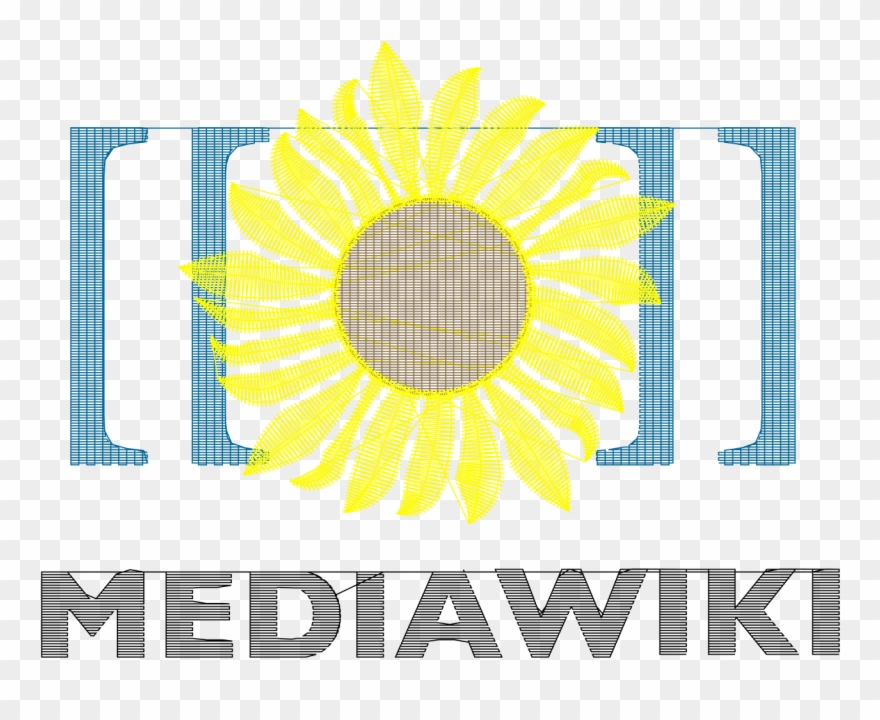 Mediawiki Logo Reworked Embroidery Satin Stitches Clipart