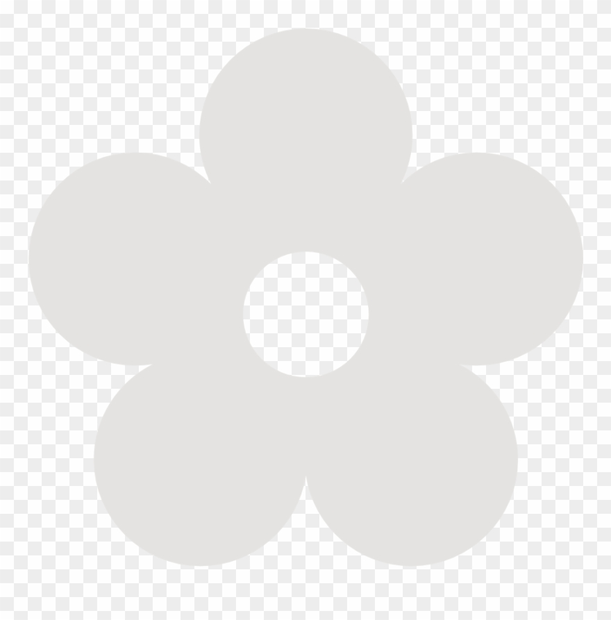 Clipart Info - Flower White On Black - Png Download